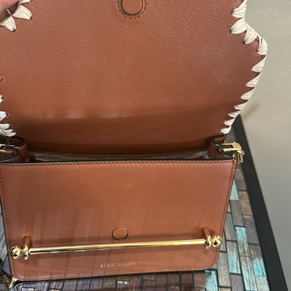 Strathberry Mini East/West Crochet Stitch Leather Shoulder Bag - Picture 9 of 13